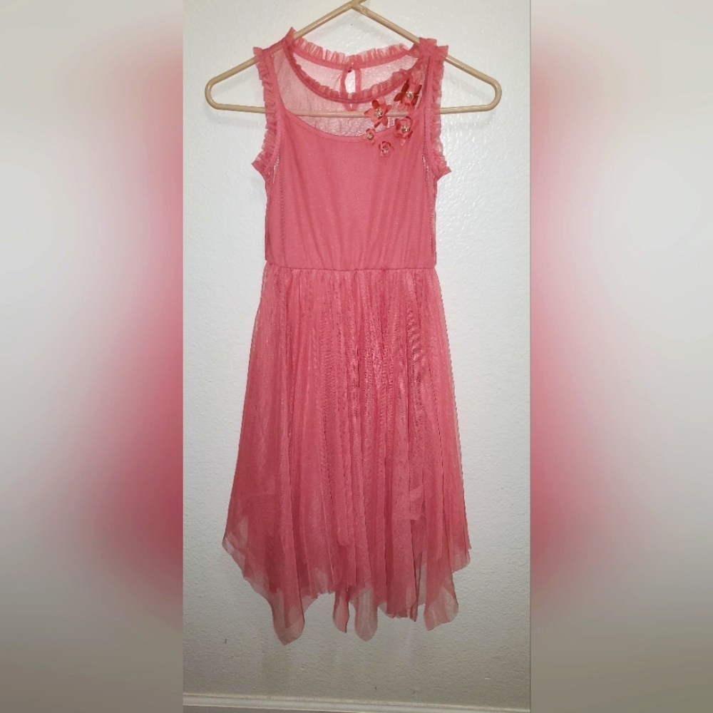 rose pink girl formal dress